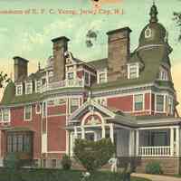 Postcard: Residence of EFC Young, Jersey City, NJ