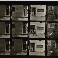 B+W negative contact sheet of images of Hoboken taken by John Conn. no date, [1976].