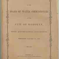 Report of the Board of Water Commissioners of the City of Hoboken, Jan. 1st, 1859.