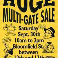          Gate Sale 018. 09-30-1995 Bloomfield St. Between 12th + 13th Sts.
   