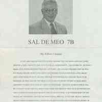 Political flyer for Sal De Meo, independent Hoboken City Council candidate, 2001.