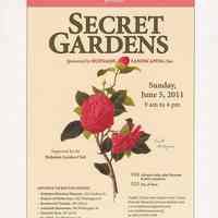 Handbill: Secret Gardens Tour, HHM, June 5, 2011.