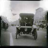 B+W negative photo of the 1955 Hoboken Centennial Parade, Washington St., Hoboken, March 1955.