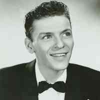 Black-and-white publicity photo of a young Frank Sinatra in a black dinner jacket & bowtie, no place, no date, probably Dec., 1942.