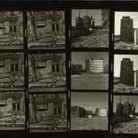 B+W negative contact sheet of images of Hoboken taken by John Conn. no date, [1976].