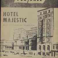 Advertising flier for the Hotel Majestic, Philadelphia, PA.