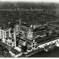 B+W aerial photo of the Maxwell House Coffee plant, February 17, 1949.