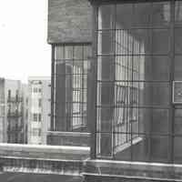 Digital image of B+W photo of former Maxwell House Coffee plant interior, Can Factory, roof, Hoboken, 2003.