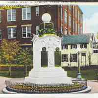 Postcard: World War Monument, Union City, NJ