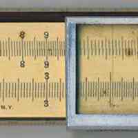 Slide rule, model 4041 (Mannheim type), 10 inch, made by Keuffel & Esser Co.in Hoboken, no date, circa 1900-1915.