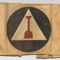 Armband: Civil Defense, Repair Squad, Local Defense Council, City of Hoboken, N.J. N.d., ca. 1950-1960.