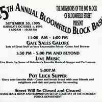          Gate Sale 020. 09-30-1995 Bloomfield 800 Block
   