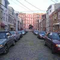 Digital images, 4, of Willow Terrace looking east, Hoboken, July 9, 2004.