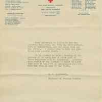 Form letter announcement from the American Red Cross, Emergency Canteen. Ca. 1919. With 2 bulletins concerning canteen activities.