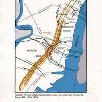          013 Fig 6 Hudson County transporation routes...Bergen Hill 1660s-1930s
   