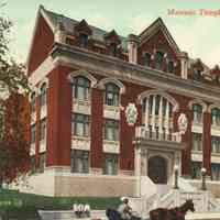 Postcard: Masonic Temple, Jersey City, NJ