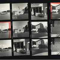 B+W negative contact sheet of images of Hoboken taken by John Conn. no date, [1976].