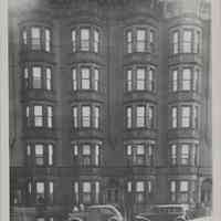 B&W photo of apartment building at 811 Washington Street, Hoboken.
