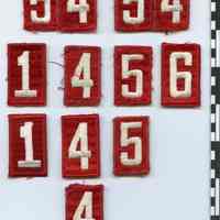          group 2: boy scouts troop, unit or rank insignia patches: troop number 54
   