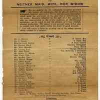          full front with cast and synopsis of scenes
   