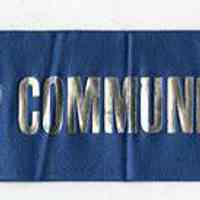 Commemorative ribbon sash: War Camp Community Service. (Hoboken, no date, circa 1918-1919).