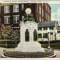 Postcard: World War Monument, Union City, NJ