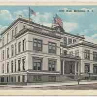 Postcard: City Hall, Hoboken, N.J. No date, circa 1915-1930; unposted.