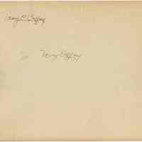          reverse: signature Mary C. Caffrey; Mary Caffrey
   