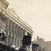          detail upper center: upper west facade of Hoboken High School, 4th & Garden
   