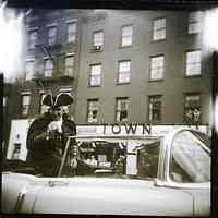 B+W negative photo of the 1955 Hoboken Centennial Parade, Washington St., Hoboken, March 1955.