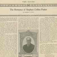 Single leaf from "Etudes," November 1914: "The Romance of Stephen Collins Foster" by George P. Upton.