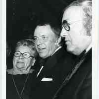 B+W photo photo of Frank Sinatra & his mother, Dolly Sinatra, Caesar