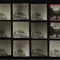 B+W negative contact sheet of images of Hoboken taken by John Conn. no date, [1976].