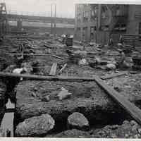 B+W photo of foundation work for new factory building at R. Neumann & Co., Ferry St. west of Willow Ave., Hoboken, June 20, 1919.