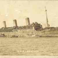 Postcard: Ship "SS leviathan", Hoboken, NJ