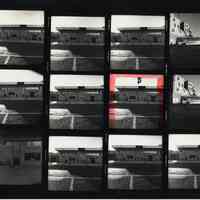 B+W negative contact sheet of images of Hoboken taken by John Conn. no date, [1976].