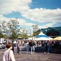 Color photo of the NJ Transit Train Festival, Hoboken 1989.