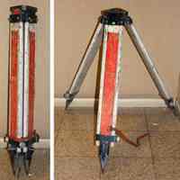 Tripod, plane table; wide leg, adjustable, product no. unavailable, made by Keuffel & Esser Co., N.Y. & Hoboken, n.d., ca.1960-1975.