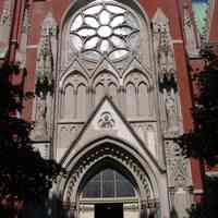 Digital images, 5, of Our Lady of Grace Church, Willow Avenue side, Hoboken, August 8, 2004.