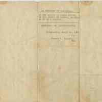 Subpoena to Mary Miller from the Chancery Court of New Jersey in the matter of James Miller, alleged to be a lunatic. April 11, 1904.