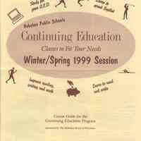 Course guide for Winter/Spring 1999 Continuing Education Program of the Hoboken Board of Education.