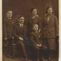 Sepia-tone photo of Dr. Keller, Sr. and family, Hoboken, no date, ca. 1920.