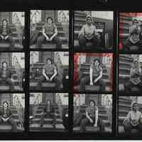 B+W negative contact sheet of images of Hoboken taken by John Conn. no date, [1976].