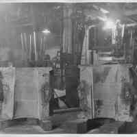 B+W photo of propeller hub halves showing interior, United Dry Dock, Hoboken, no date, ca. 1937.