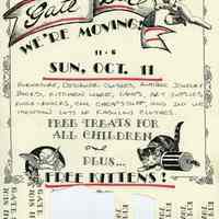 Signs, 25, for gate, yard, sidewalk or moving sales, various places in Hoboken, various dates in 1998.