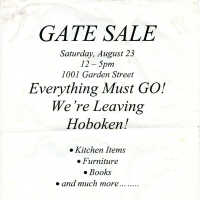          Signs, 64, for gate, yard, sidewalk or moving sales, various places in Hoboken, various dates in 1997. picture number 65
   