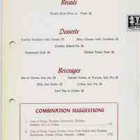          pg [2] only: Breads, Desserts, Beverages, Combination Suggestions
   