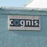 Color photo of the sign of the Cognis Corporation, 11th & Adams Sts, Hoboken, Jan. 3 & 4, 2002.