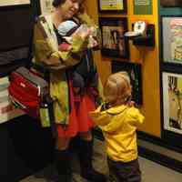 Digital images, 3, of visitors to exhibition, "Hoboken Tunes: Our Musical Heritage," HHM Oct. 26, 2007.