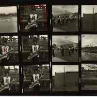 B+W negative contact sheet of images of Hoboken taken by John Conn. no date, [1976].